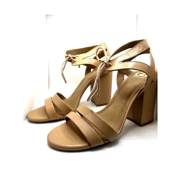 Gianni Bini Strap Beige Heels - Picture 1 of 9